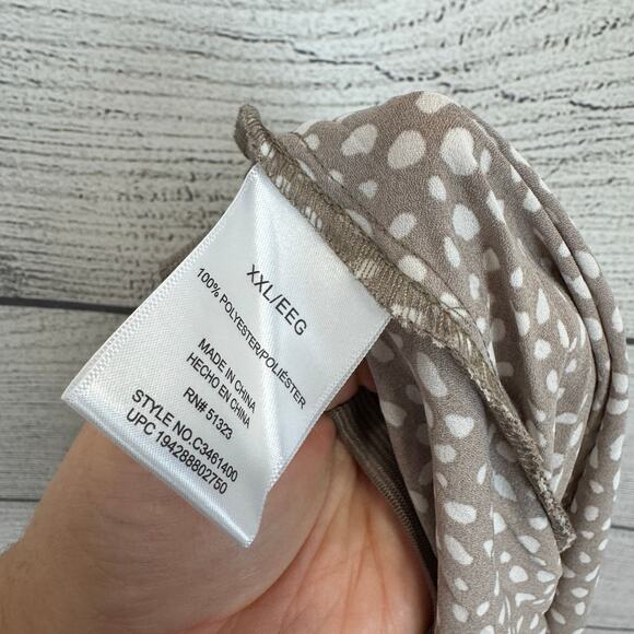 Vince Camuto Plus Size Taupe Speckled Pleated Pull On Midi Skirt Size XXL - Picture 7 of 7